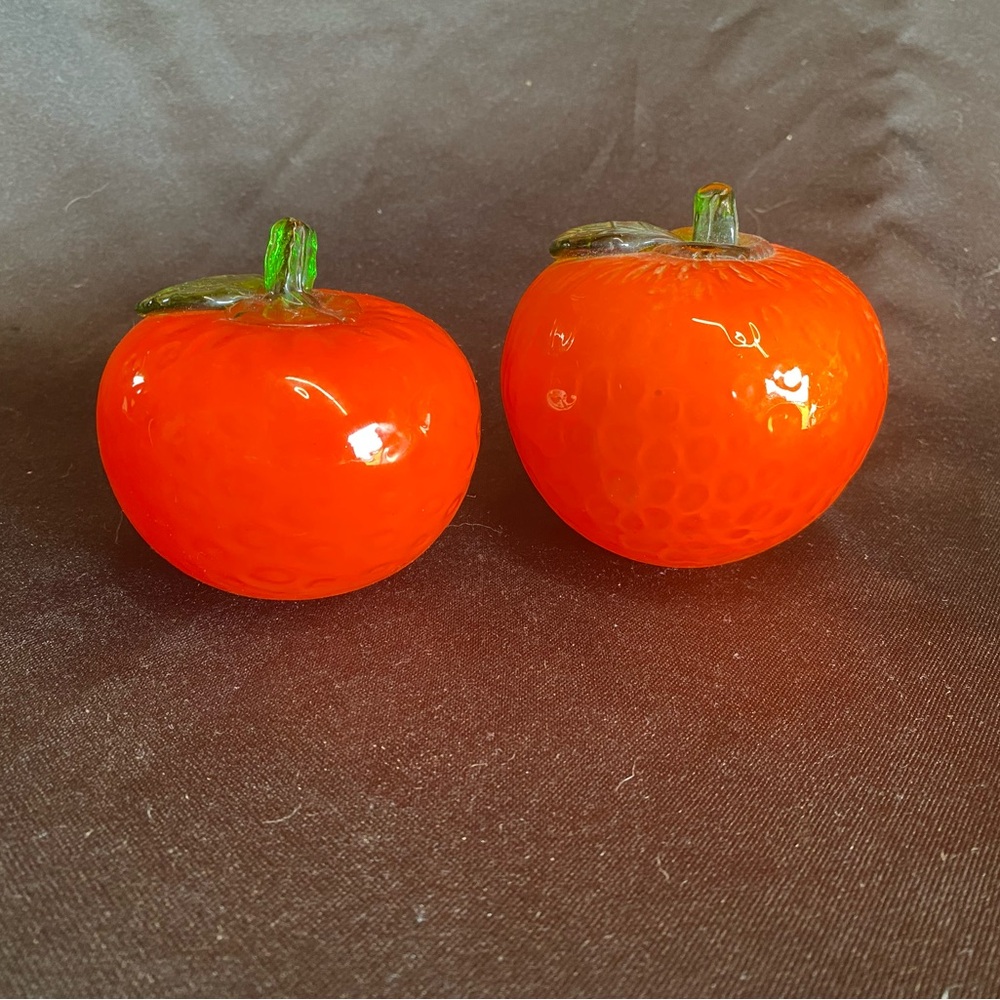MCM Murano hand blown glass oranges - Set of 2